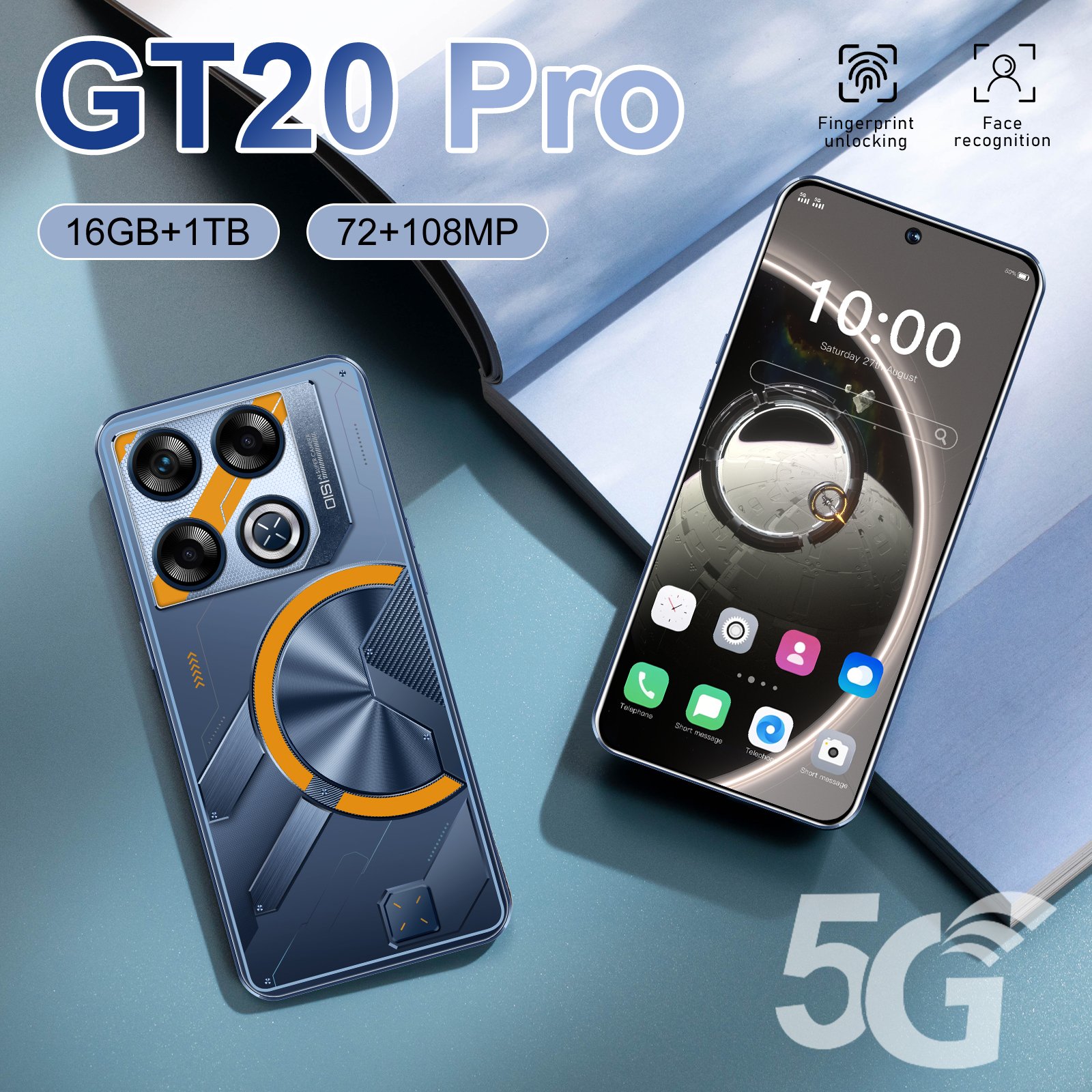 OEM Smart Phones Cheap Smartphones Celulares Original Cellphones Android Phone GT20 Pro 3G Y 4G Unlocked Smartphone
